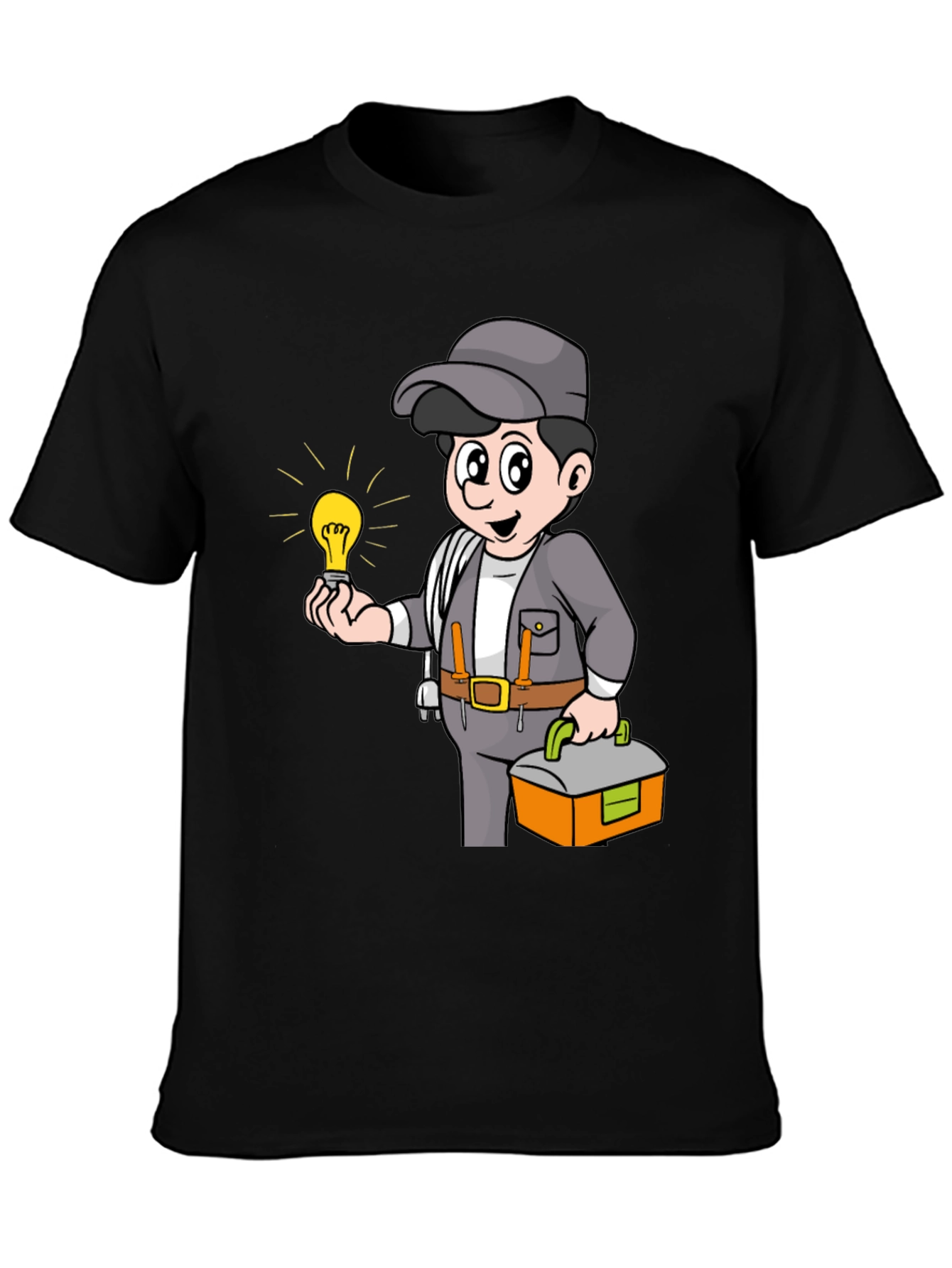 Electrician Cartoon Graphic Tee