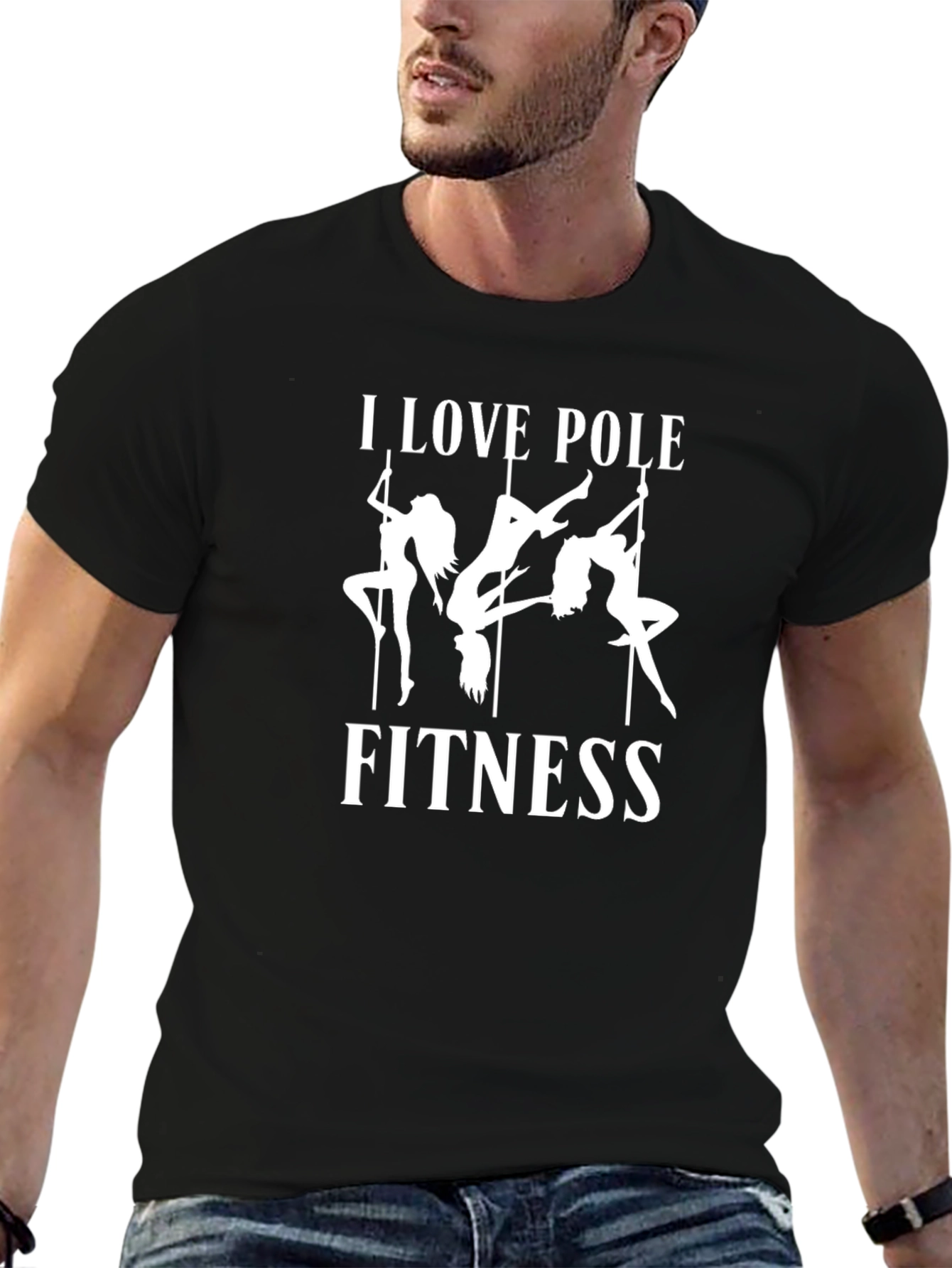 I Love Pole Fitness Black T-Shirt