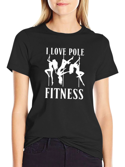 I Love Pole Fitness Black T-Shirt