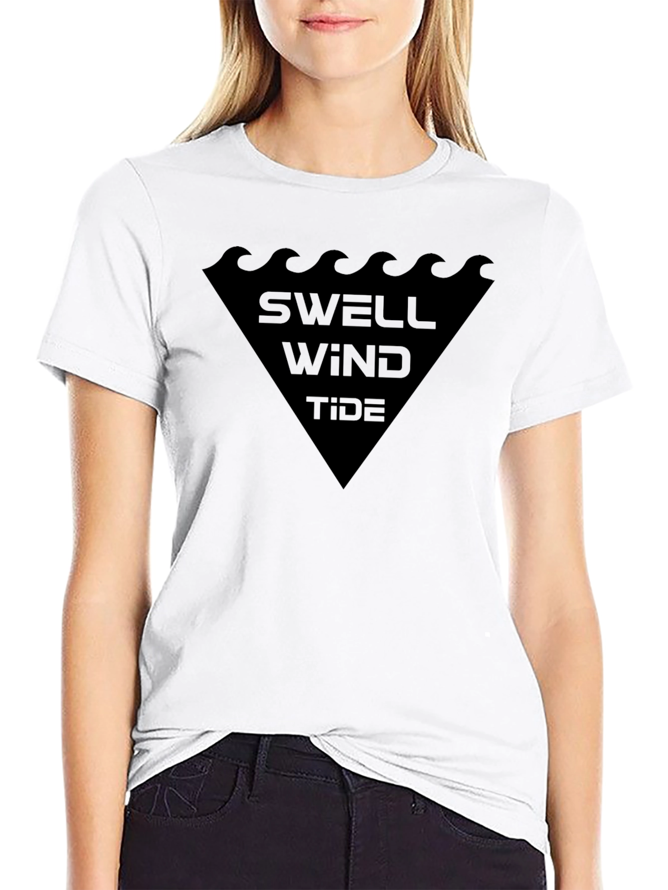 Swell Wind Tide Black Graphic Tee