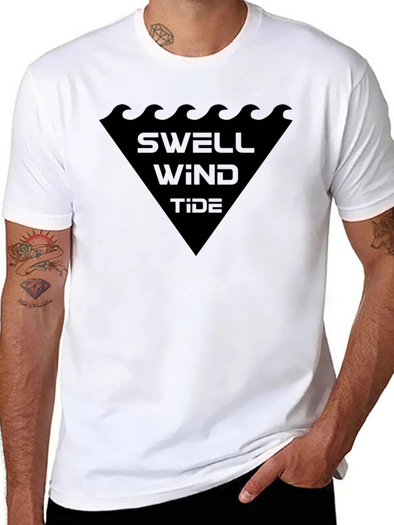 Swell Wind Tide Black Graphic Tee
