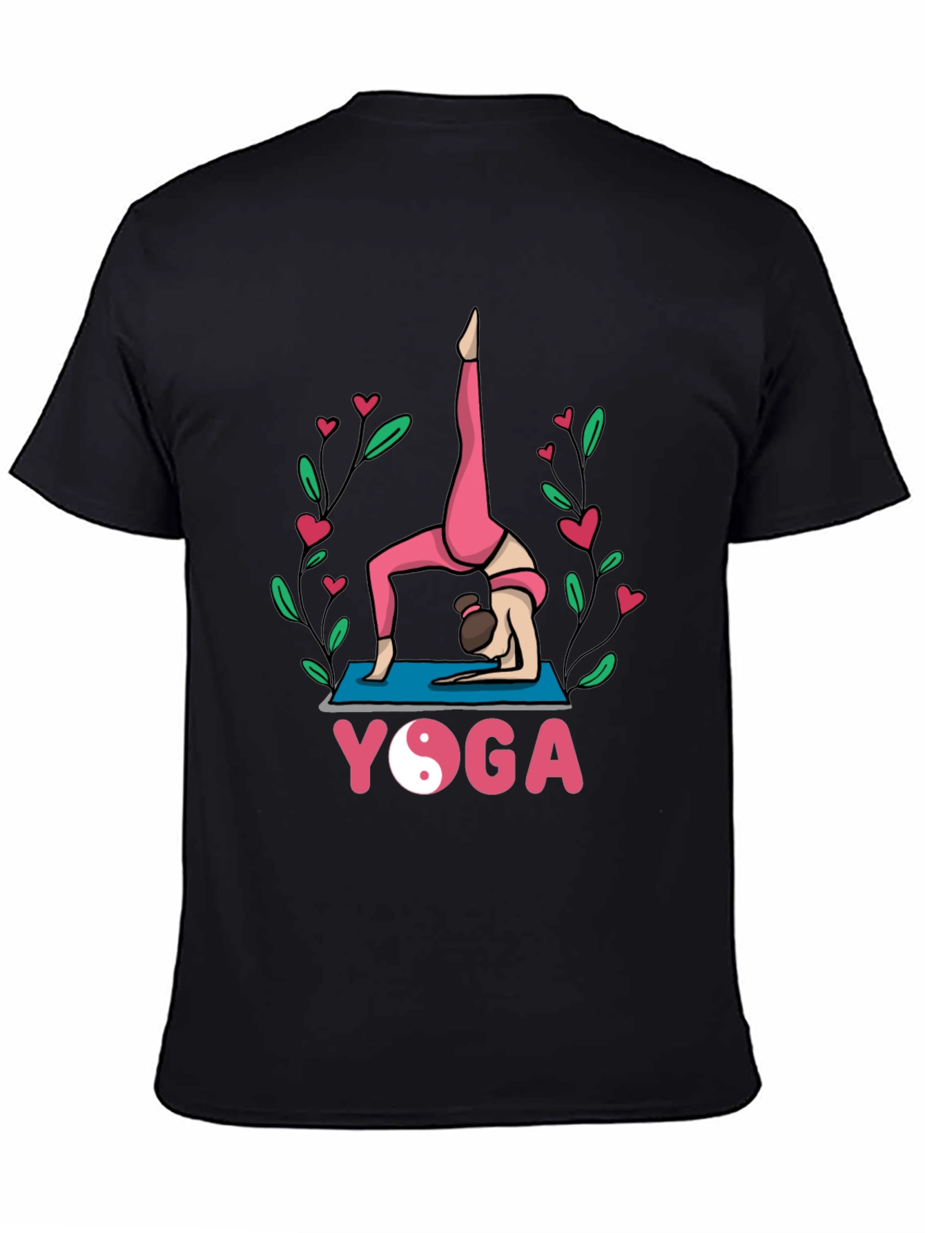 Yoga Pose Graphic Tee - Meditative Style