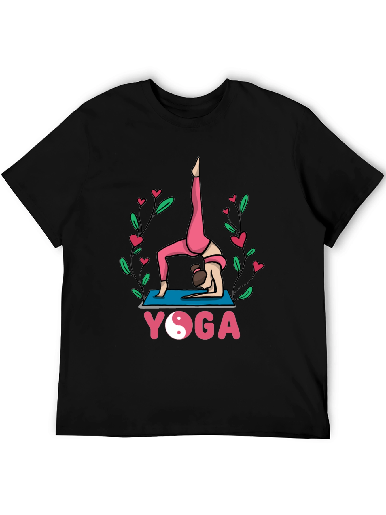 Yoga Pose Graphic Tee - Meditative Style