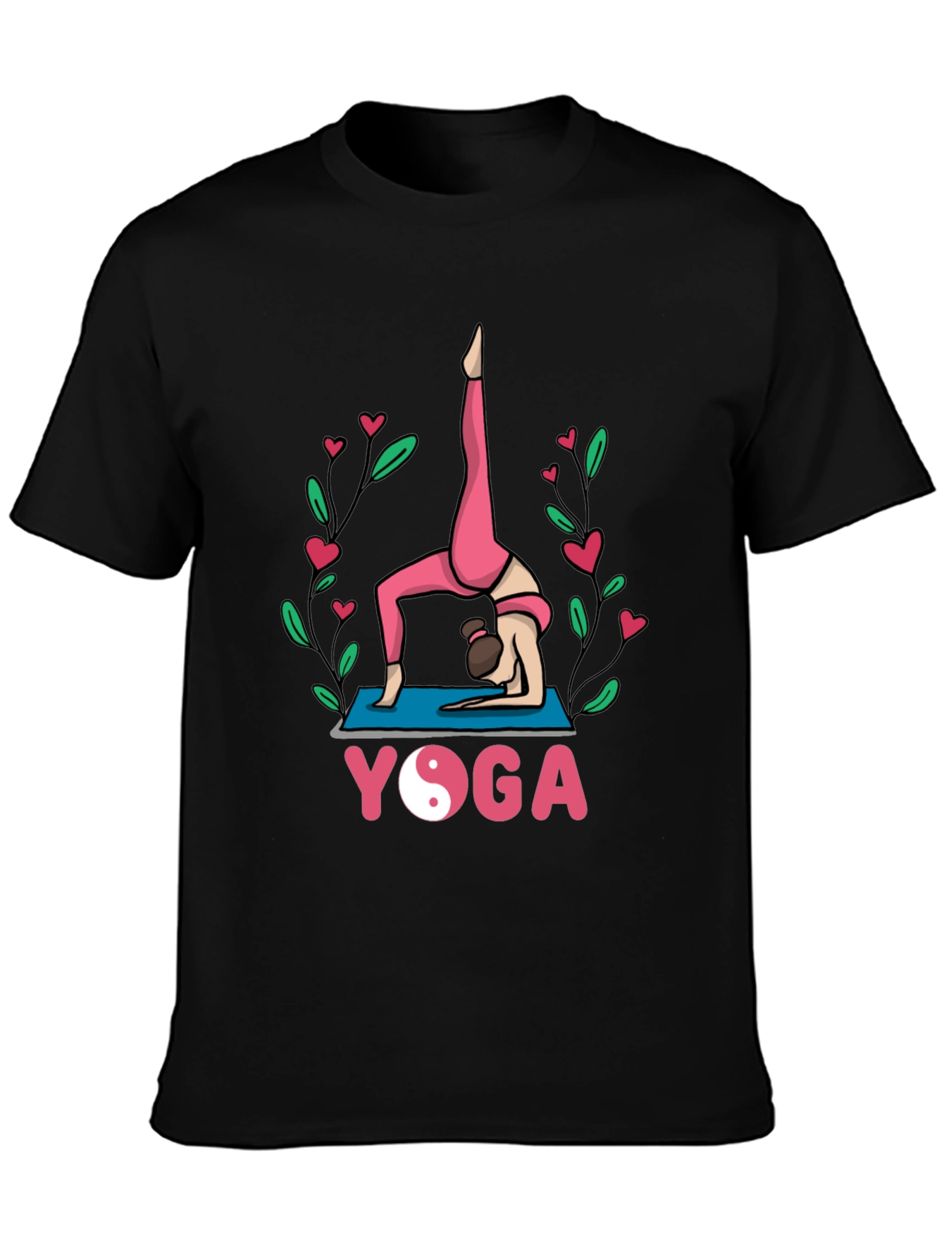 Yoga Pose Graphic Tee - Meditative Style
