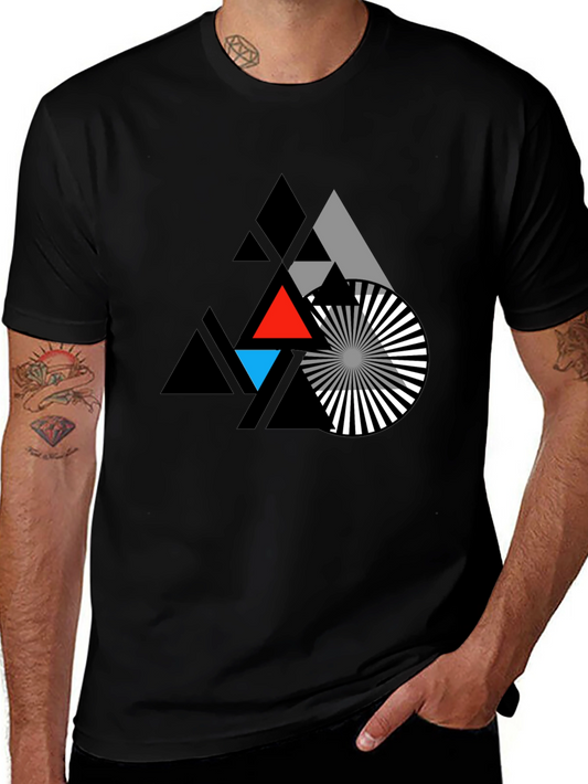 Geometric Triangle Graphic T-Shirt
