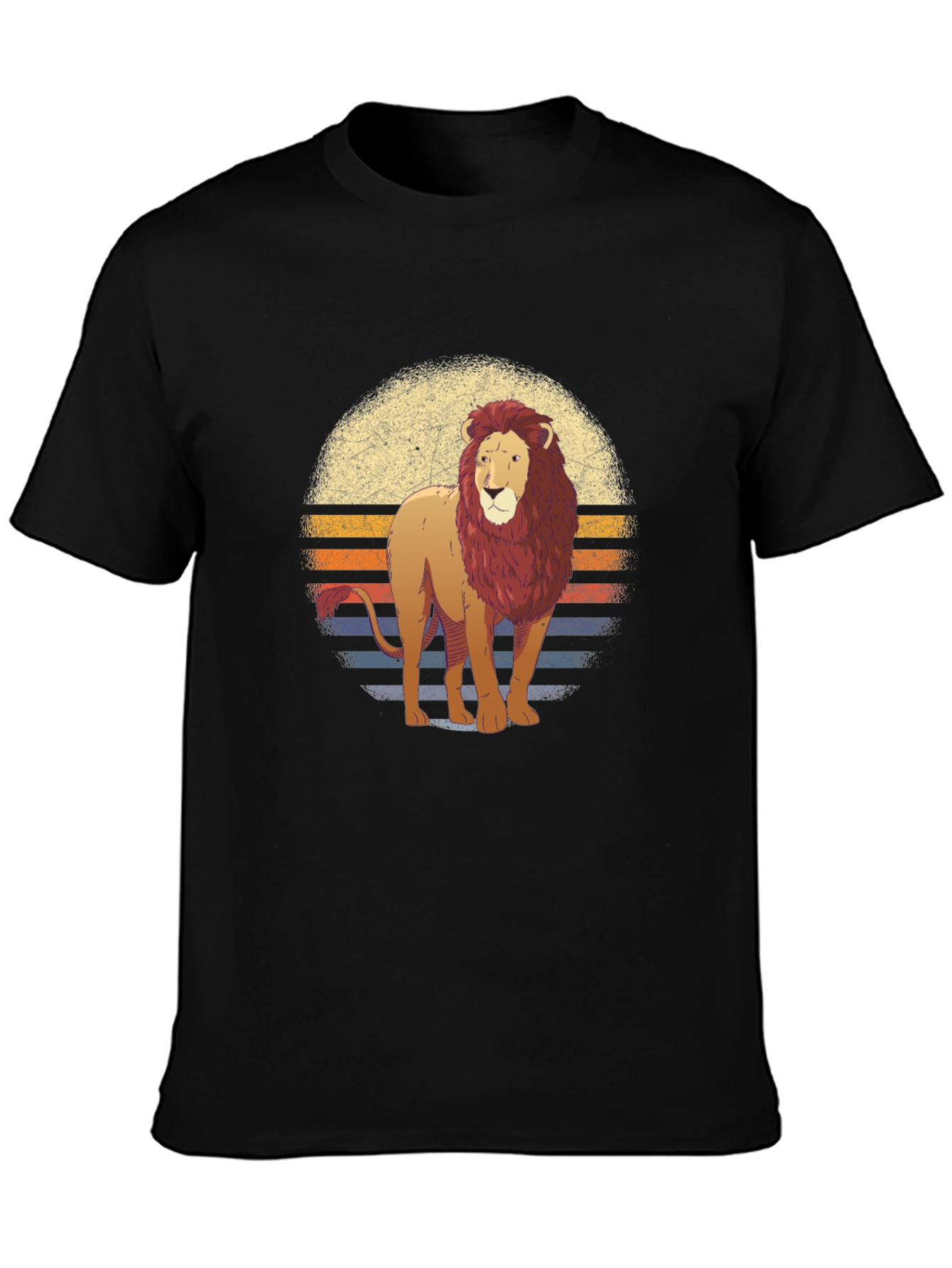 Lion Sunset Graphic T-Shirt