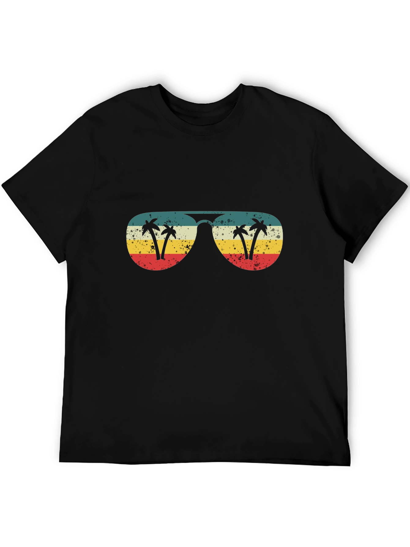 Retro Sunglasses Palm Tree Graphic T-Shirt