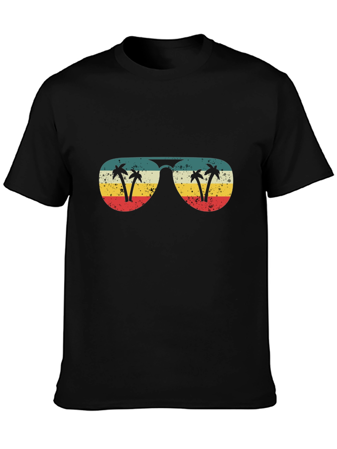 Retro Sunglasses Palm Tree Graphic T-Shirt