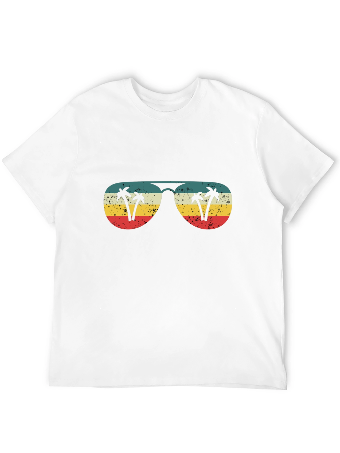 Retro Sunglasses Palm Tree Graphic T-Shirt