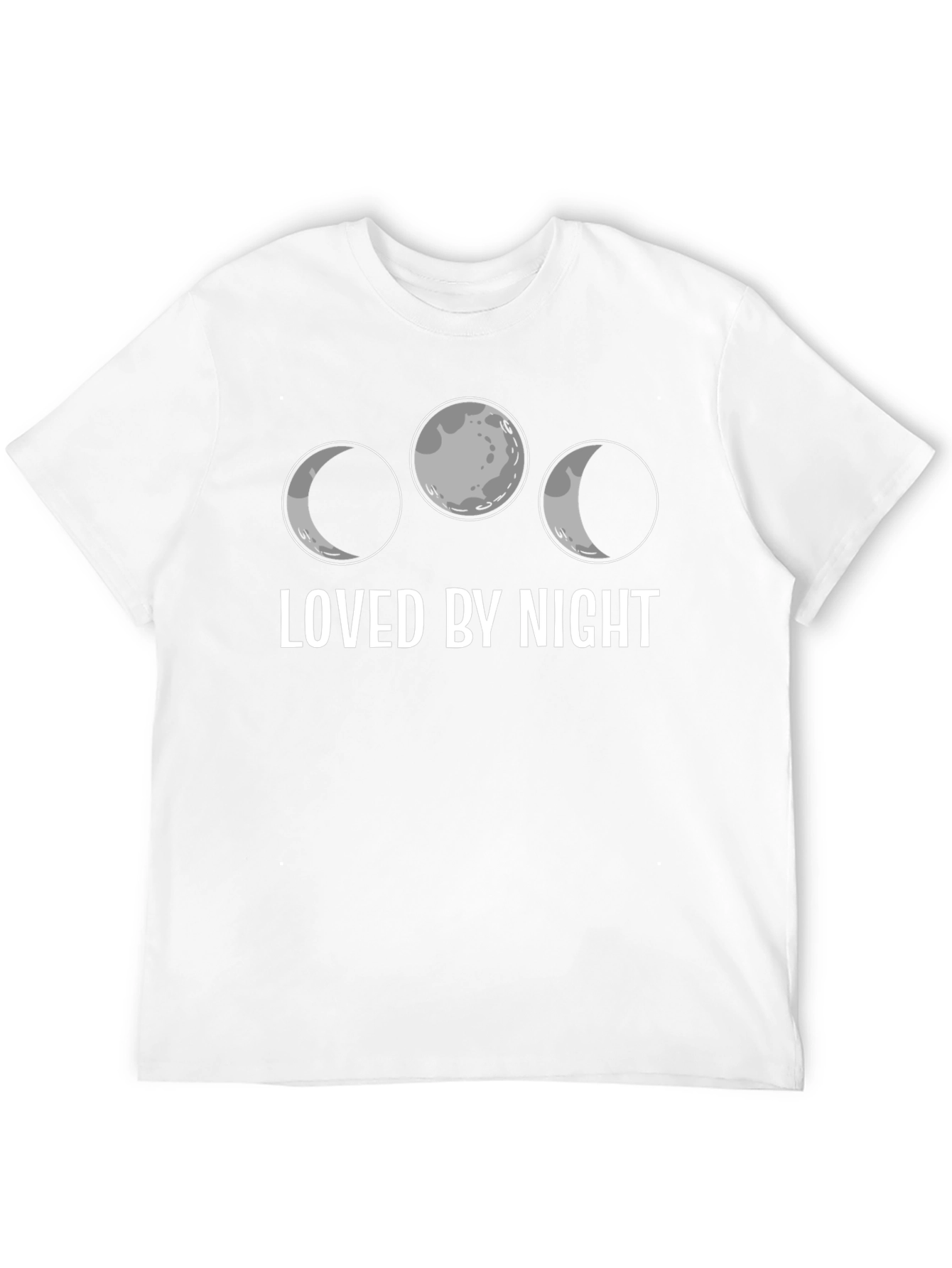 Loved by Night Moon Phases Black Graphic Tee