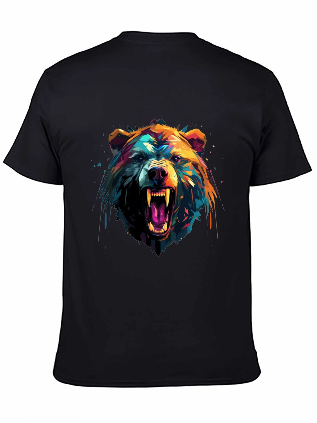 Bold Bear Graphic Black T-Shirt