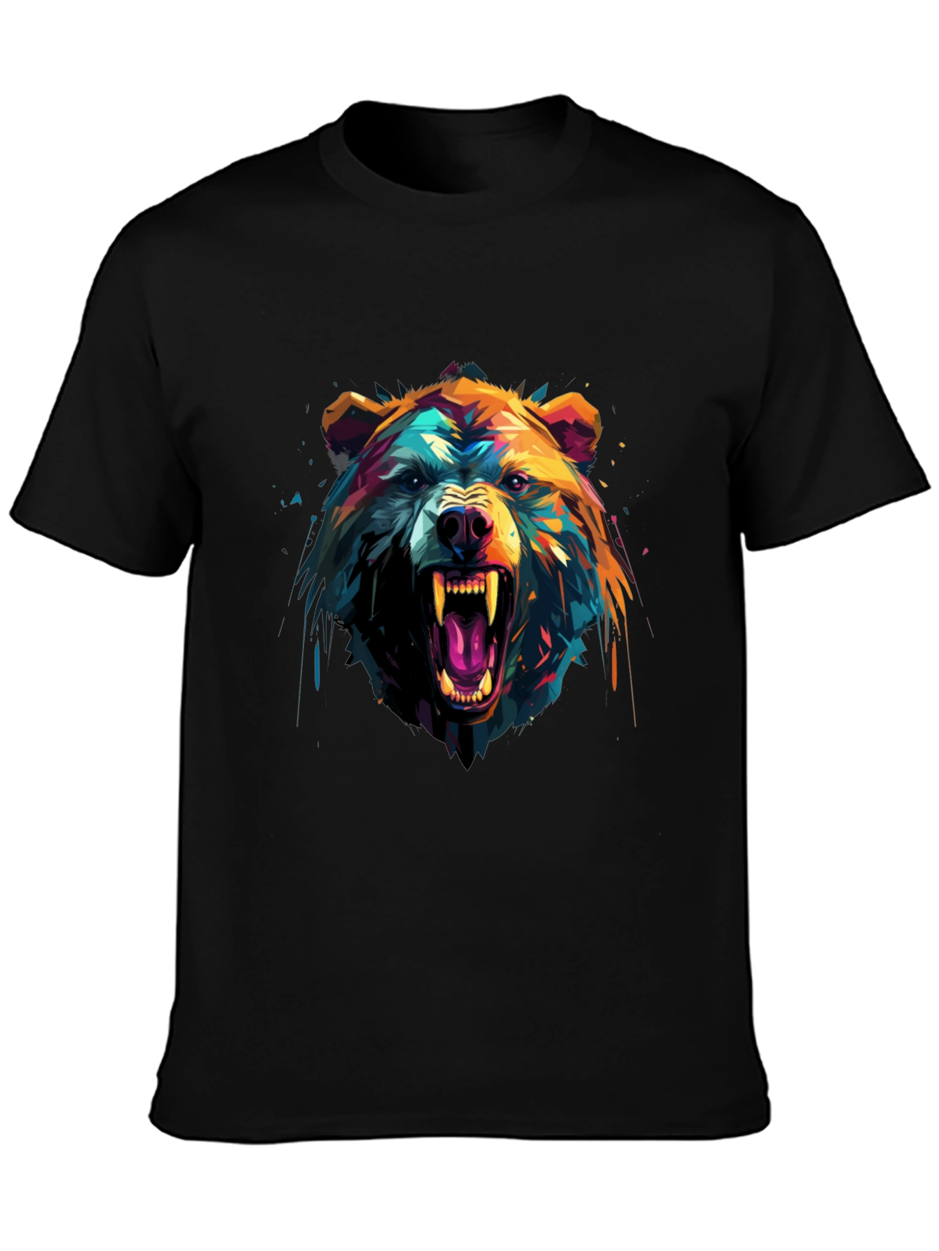 Bold Bear Graphic Black T-Shirt