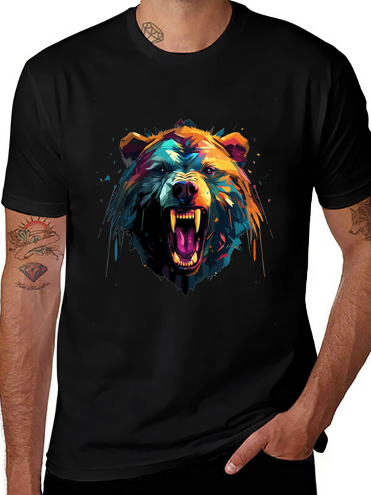 Bold Bear Graphic Black T-Shirt