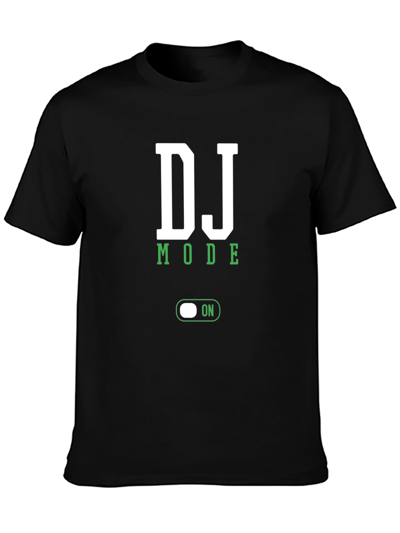DJ Mode On T-Shirt - Black Cotton Blend Tee