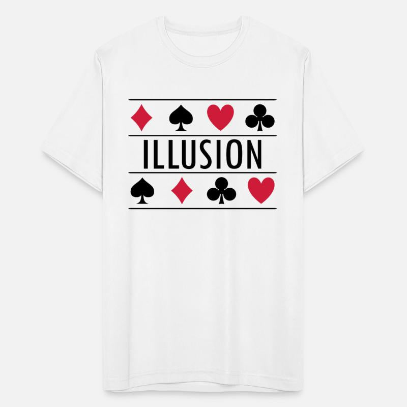 Illusion with card symbols spell magic poker