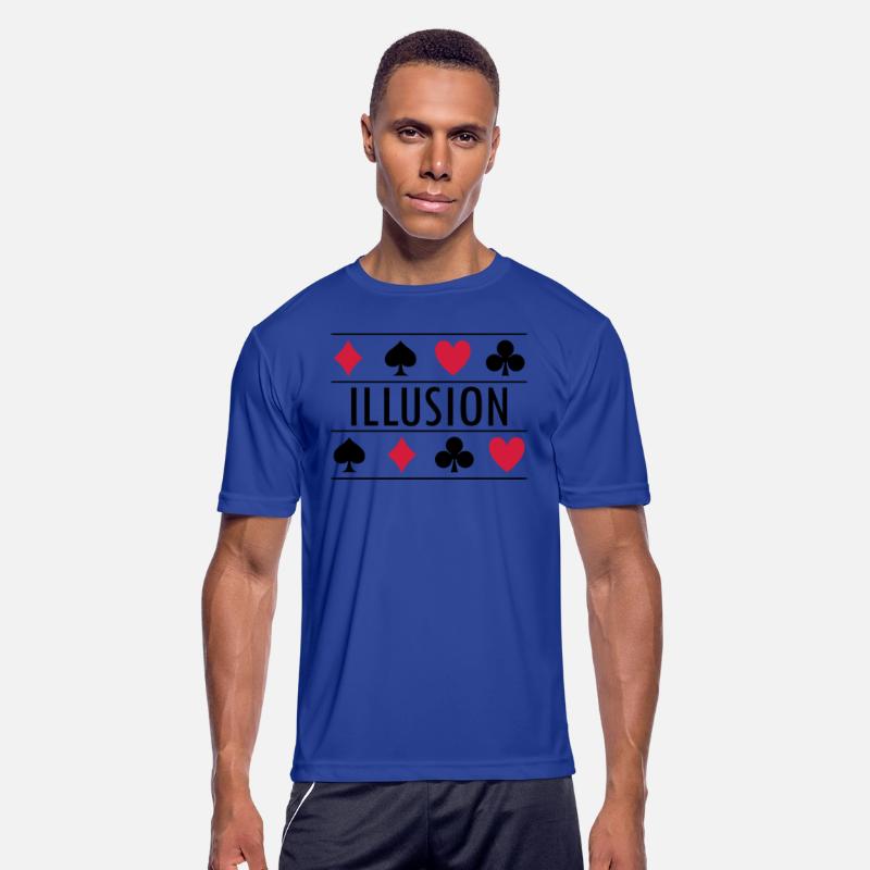 Illusion with card symbols spell magic poker