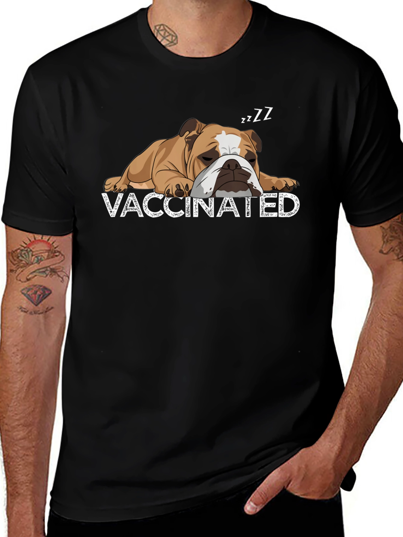 Vaccinated Bulldog T-Shirt