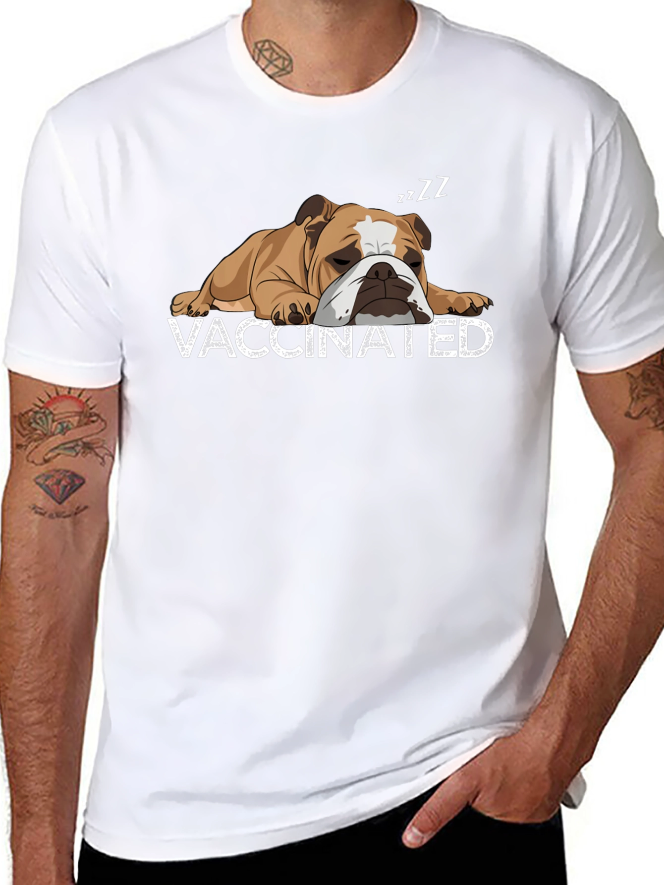 Vaccinated Bulldog T-Shirt
