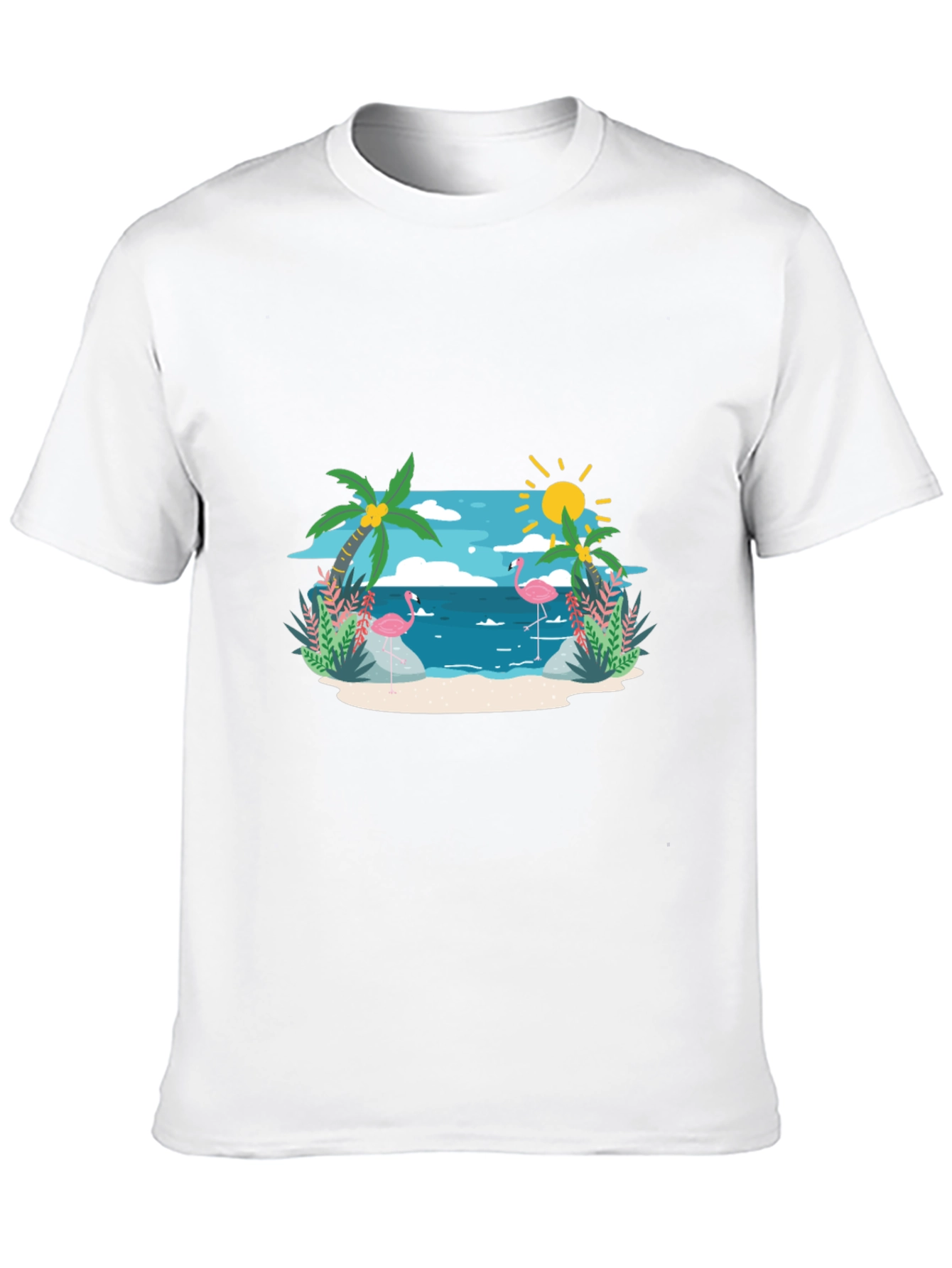 Tropical Flamingo Graphic T-Shirt