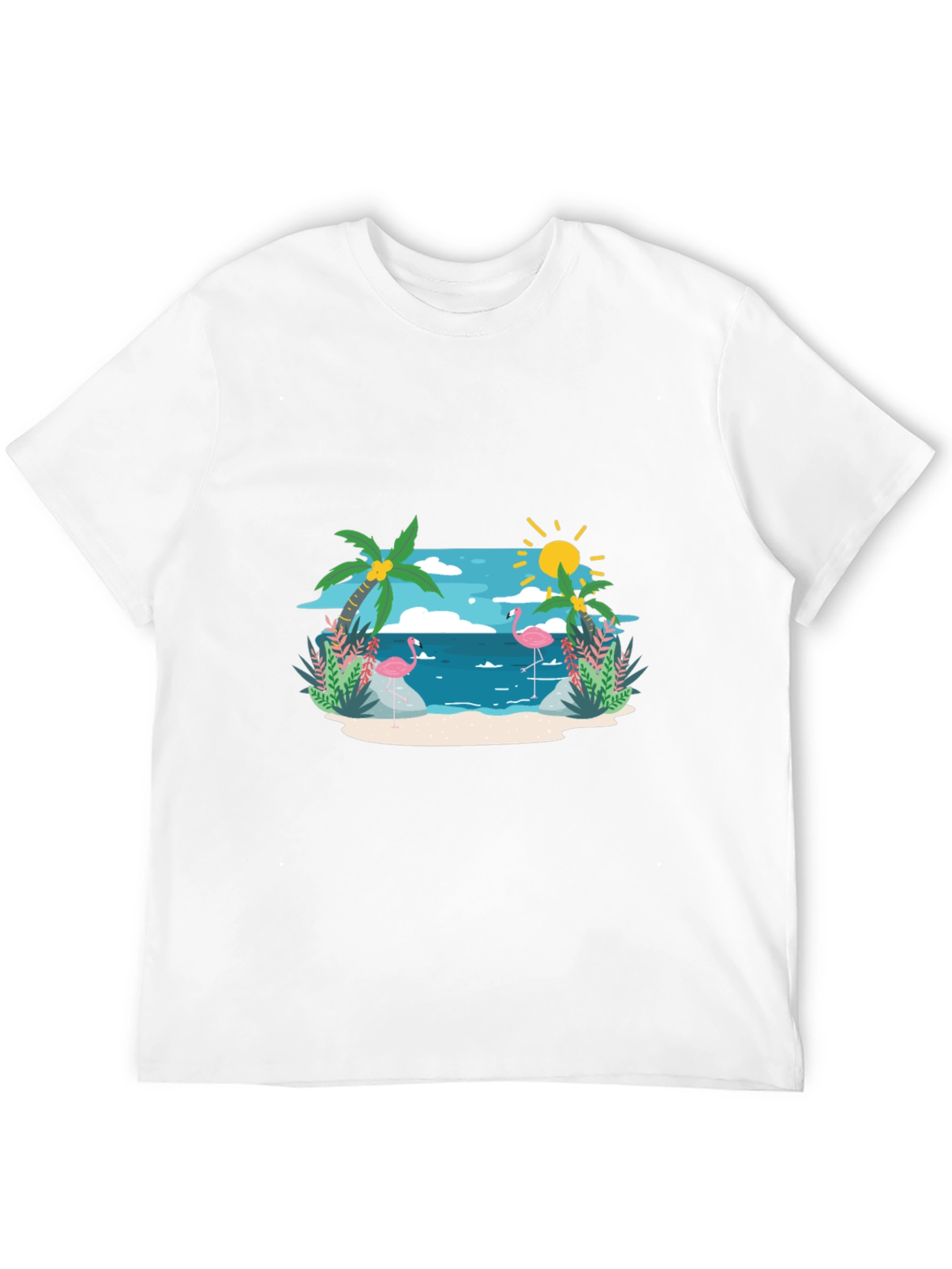 Tropical Flamingo Graphic T-Shirt