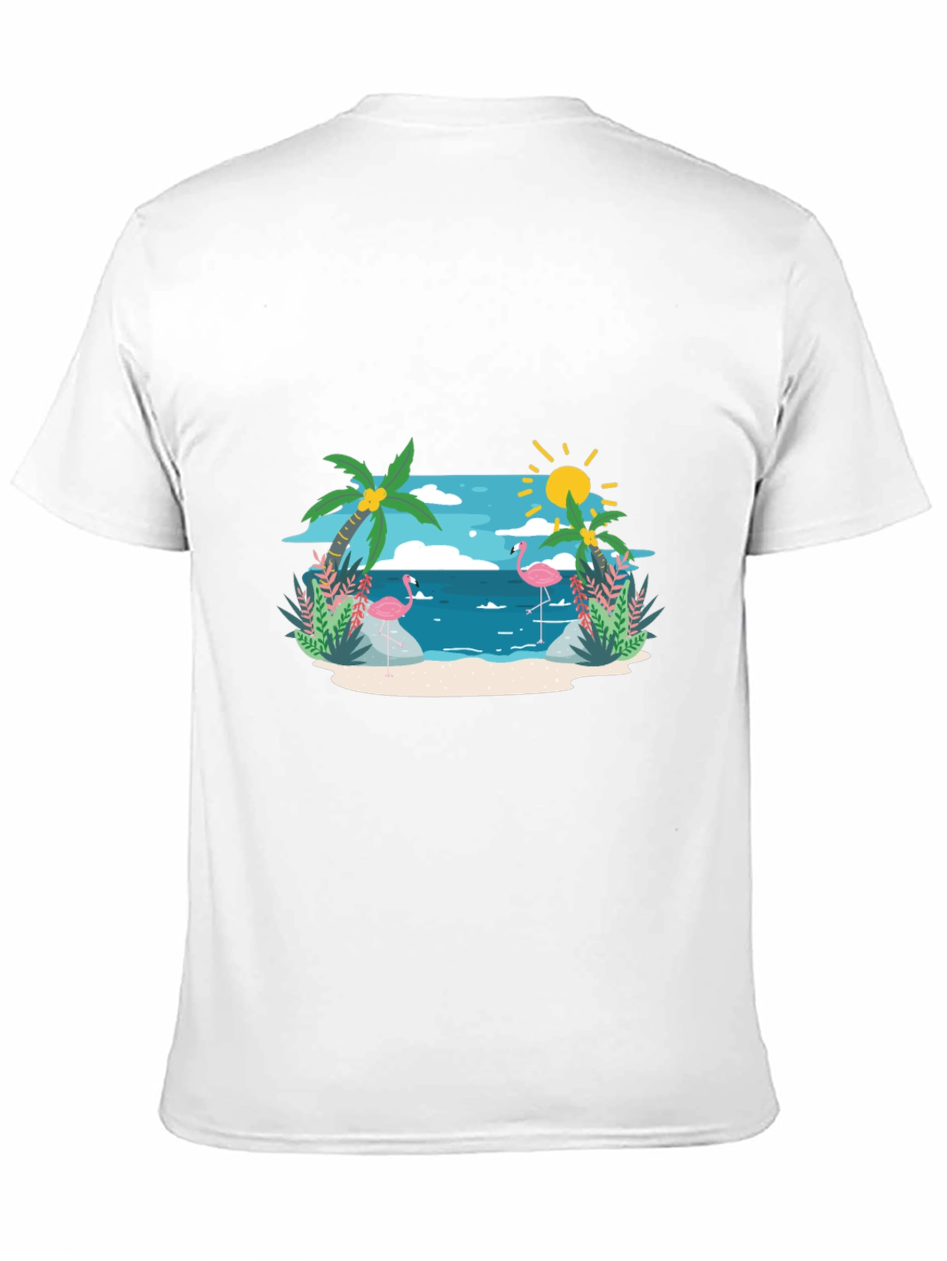 Tropical Flamingo Graphic T-Shirt