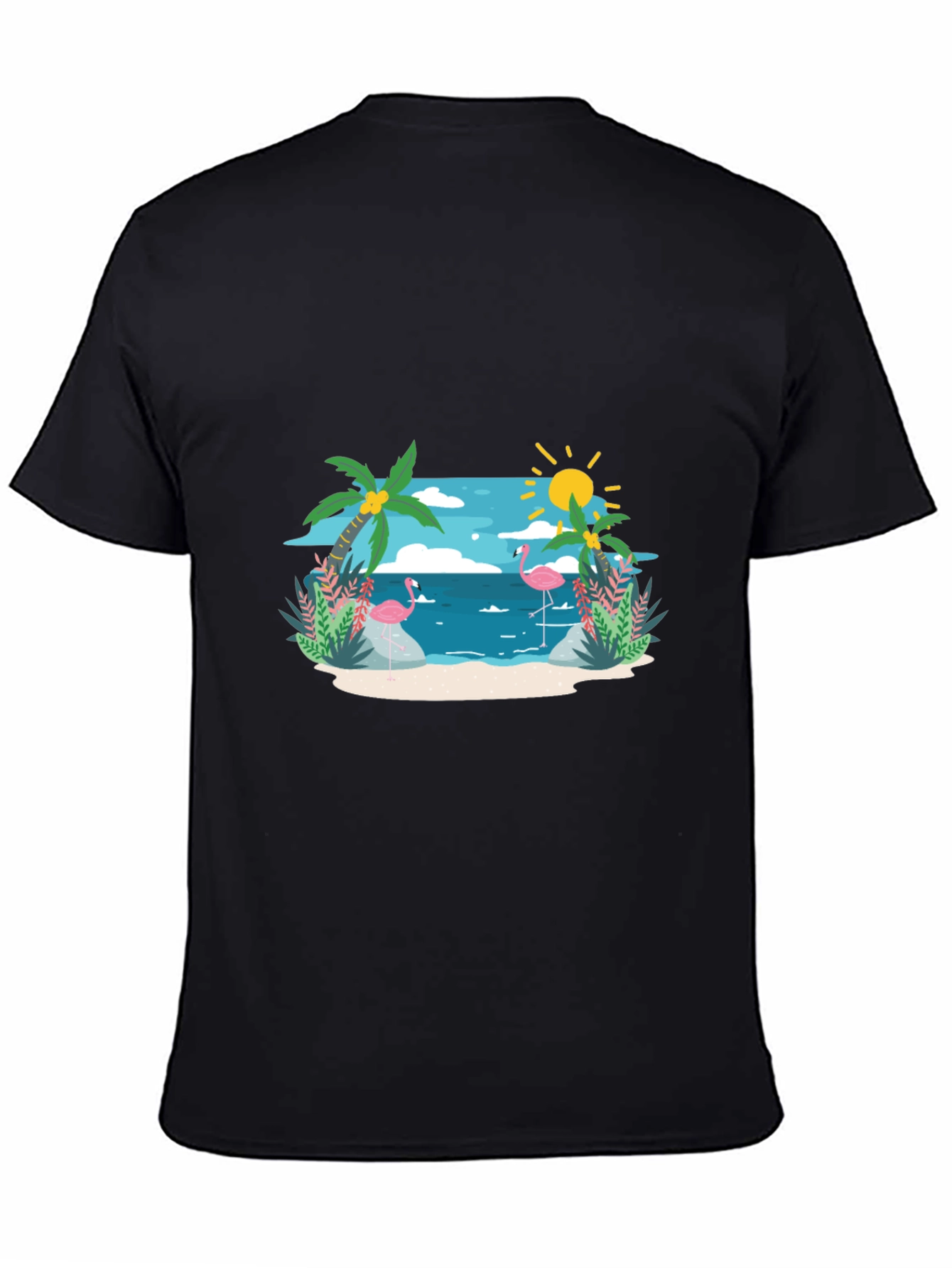 Tropical Flamingo Graphic T-Shirt