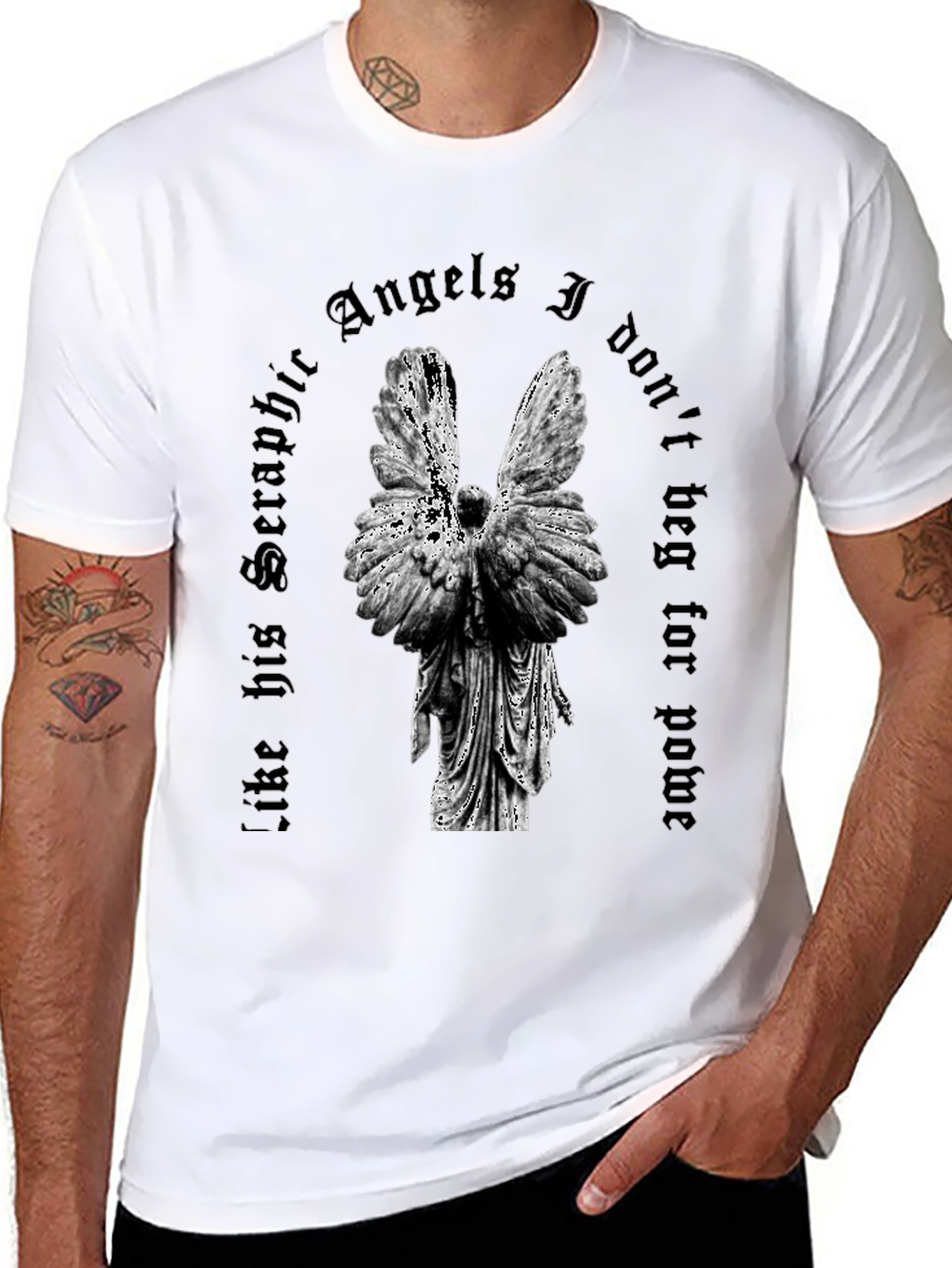Seraphic Angels Graphic T-Shirt - Dark Aesthetic