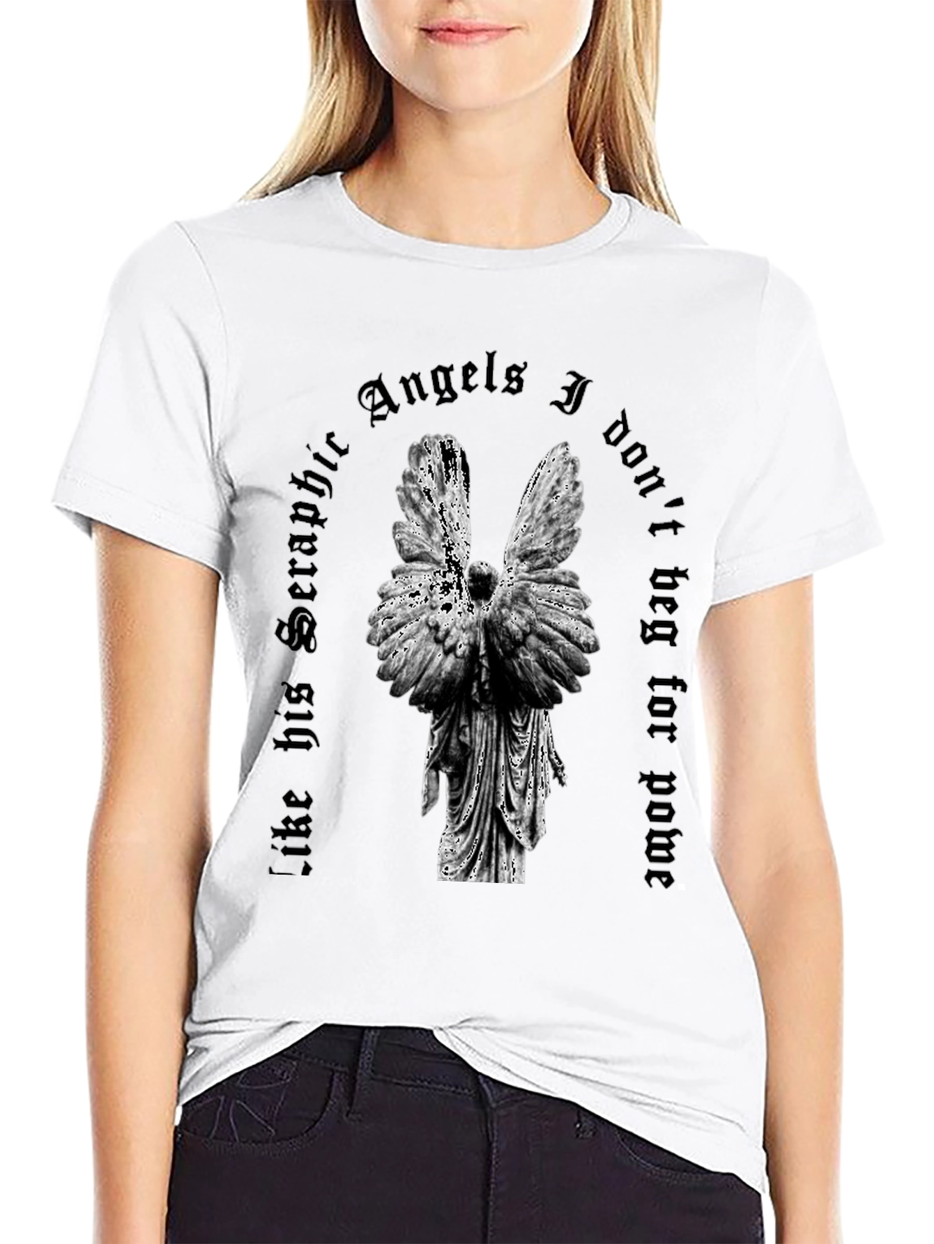 Seraphic Angels Graphic T-Shirt - Dark Aesthetic