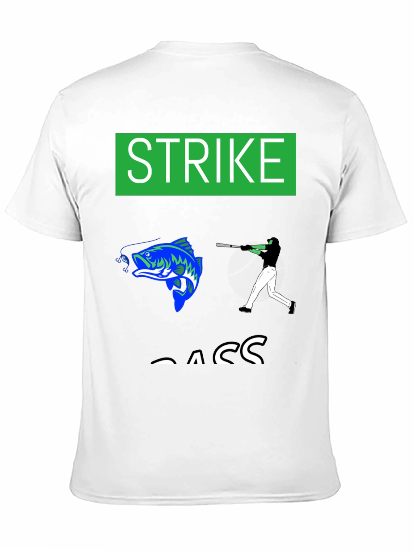 Strike Bass Black Graphic T-Shirt