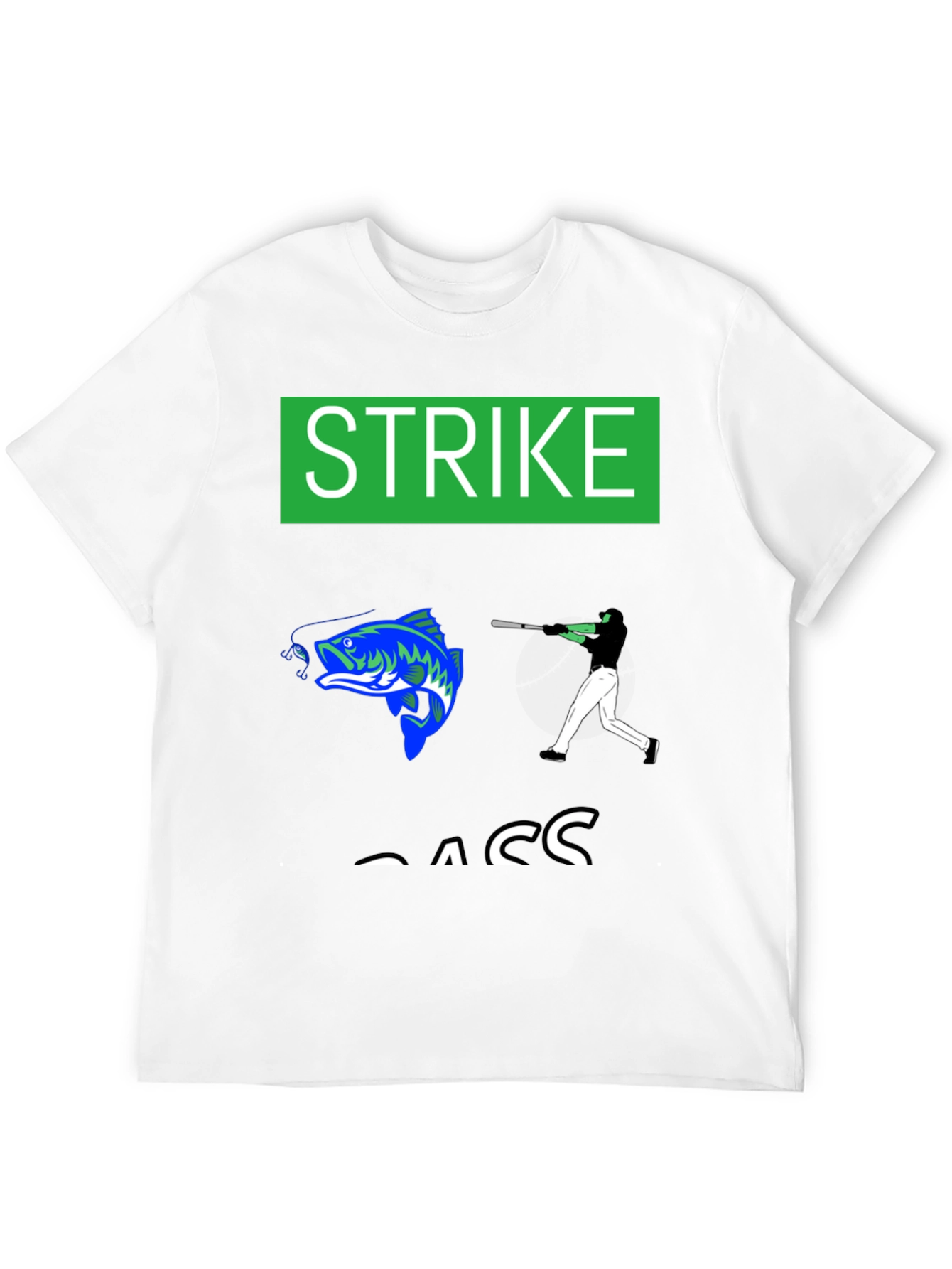 Strike Bass Black Graphic T-Shirt