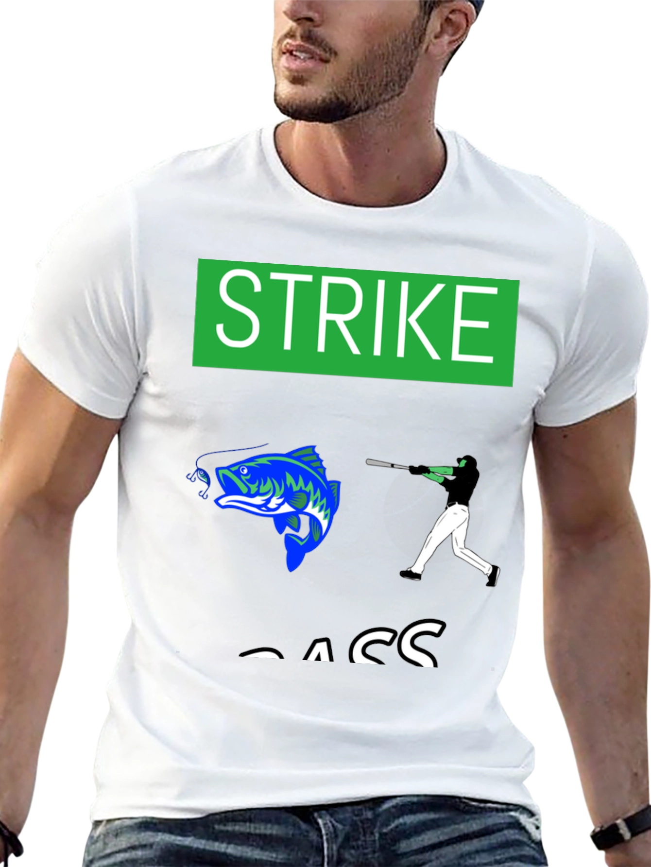 Strike Bass Black Graphic T-Shirt