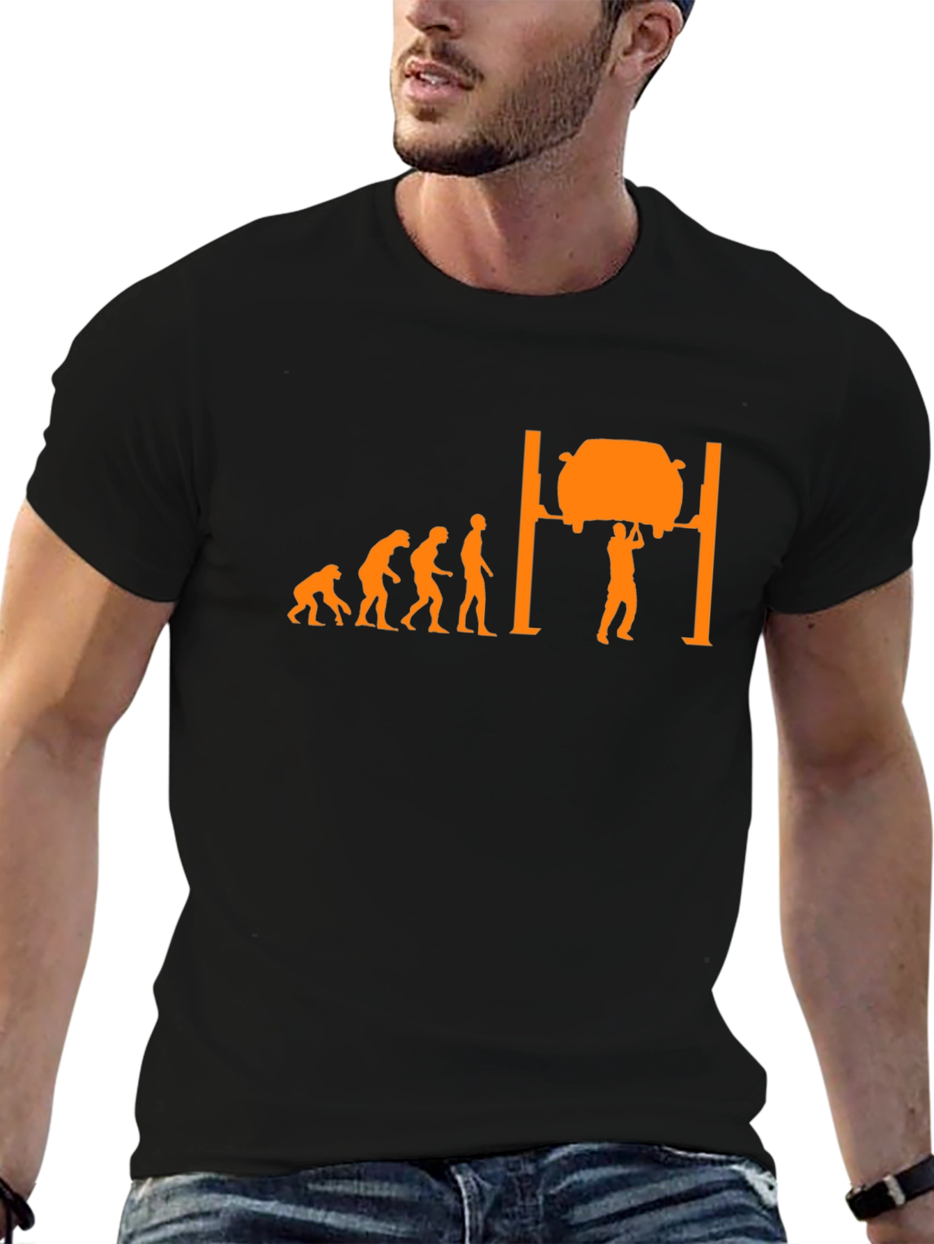 Mechanic Evolution Black Graphic Tee