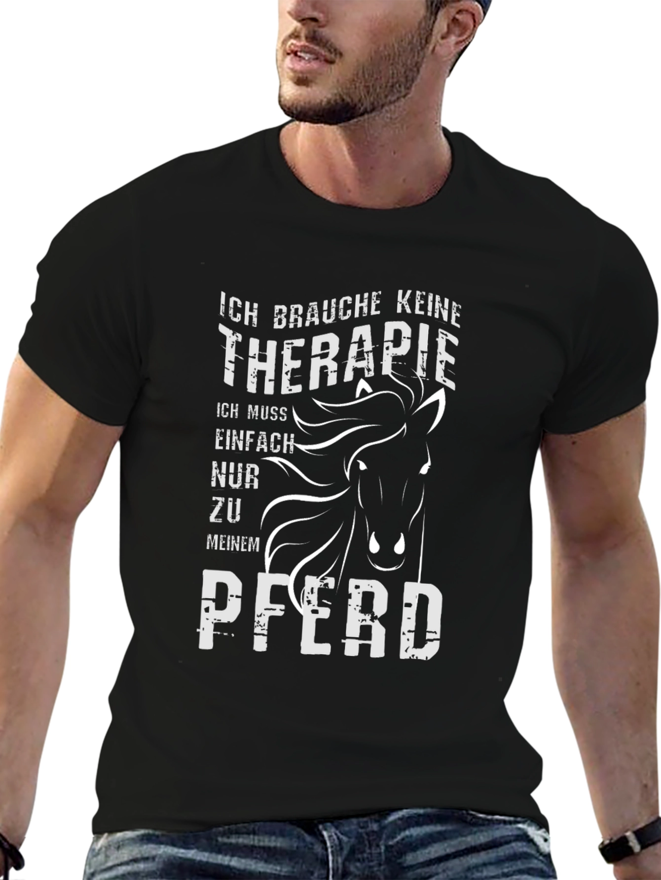 Ich Brauche Keine Therapie Horse T-Shirt