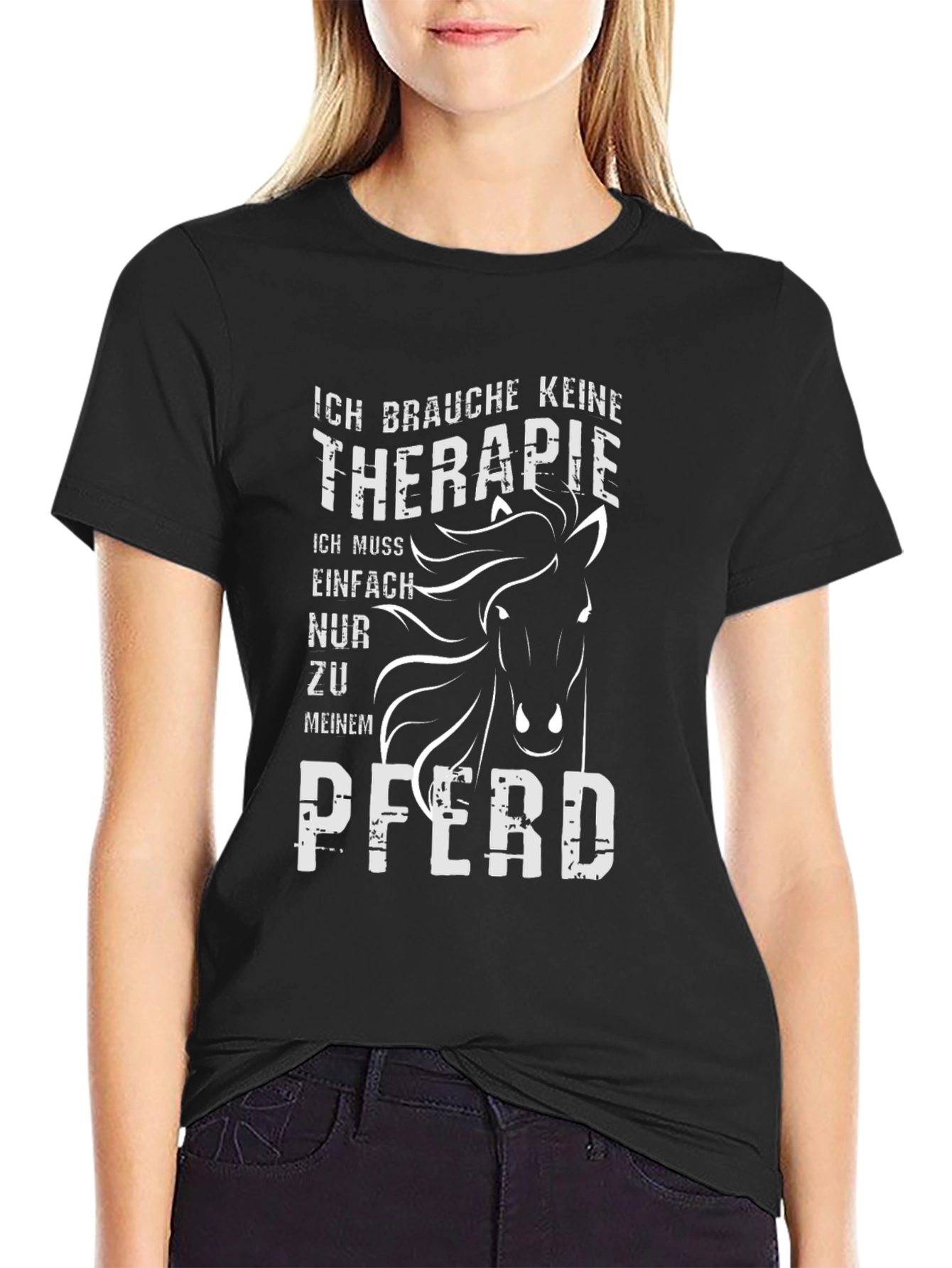 Ich Brauche Keine Therapie Horse T-Shirt