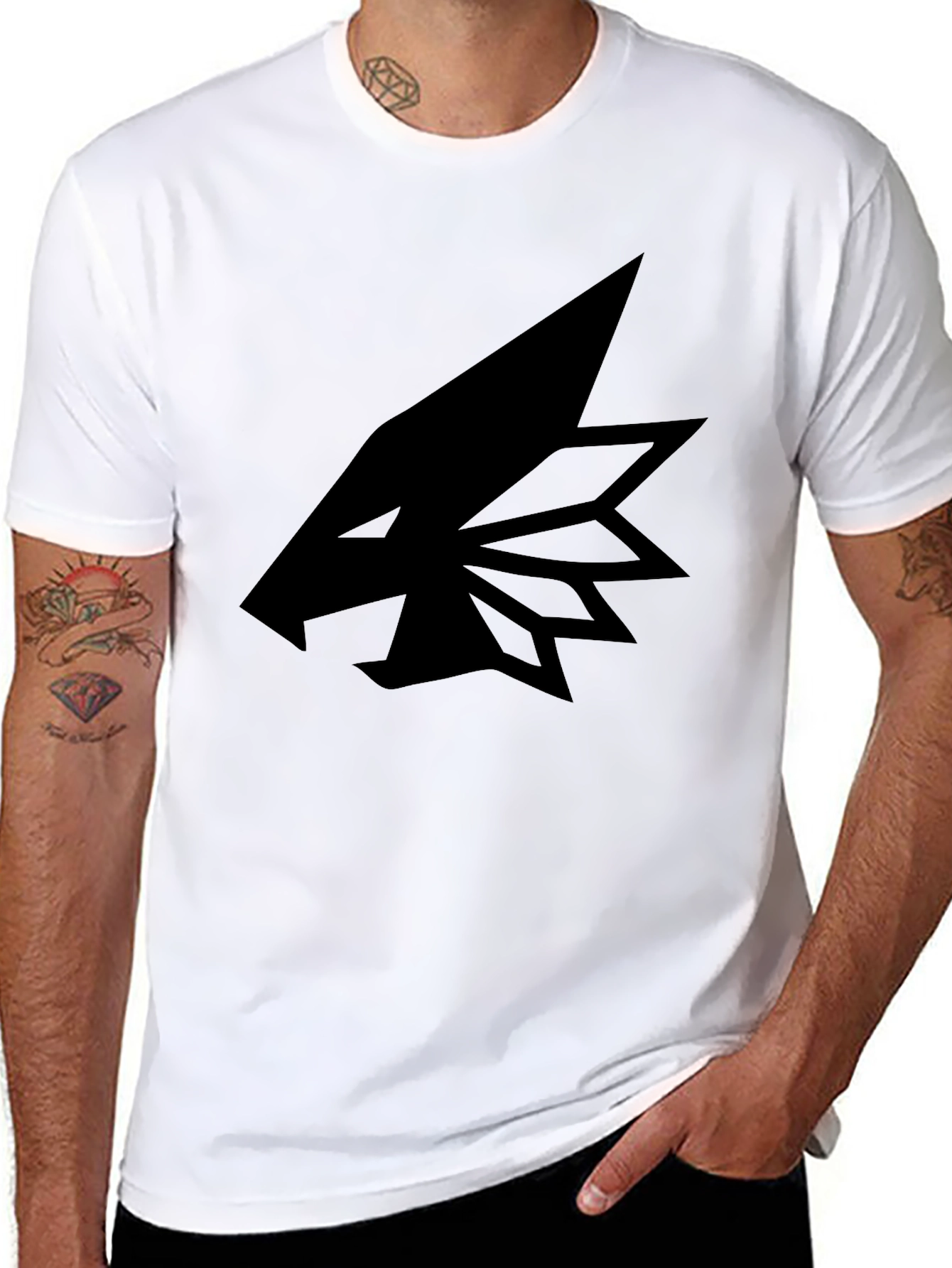 Geometric Wolf Graphic T-Shirt