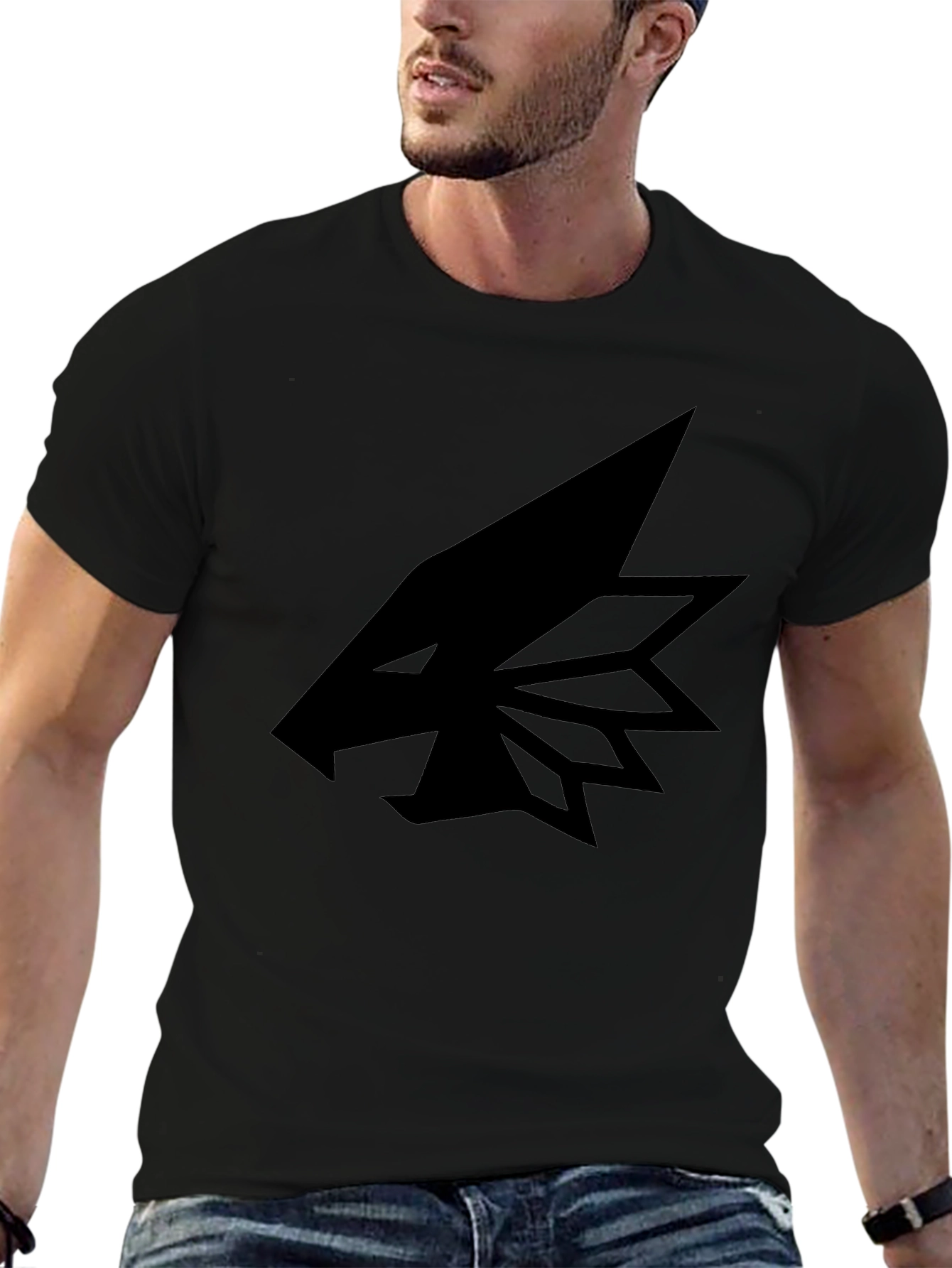 Geometric Wolf Graphic T-Shirt