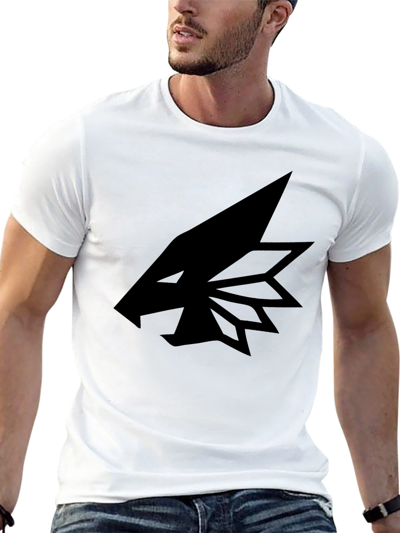 Geometric Wolf Graphic T-Shirt