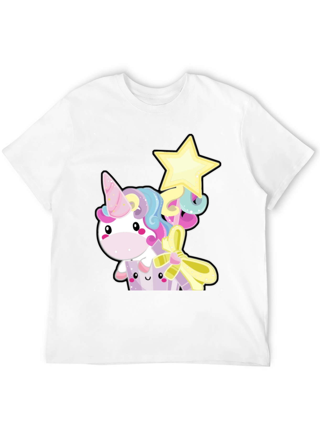 Cute Unicorn Graphic Tee - Black