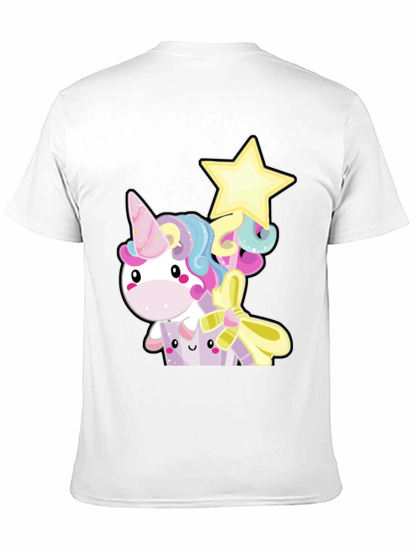 Cute Unicorn Graphic Tee - Black