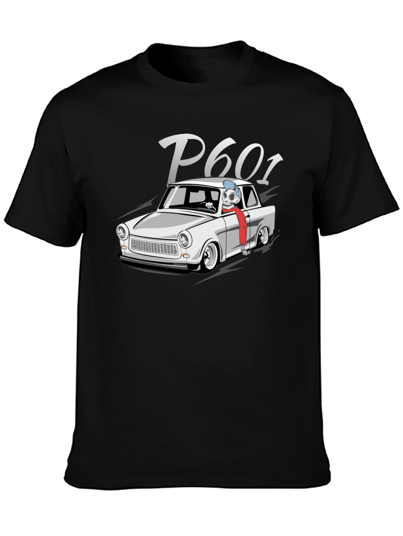 Trabant P601 Skeleton Driver Black T-Shirt