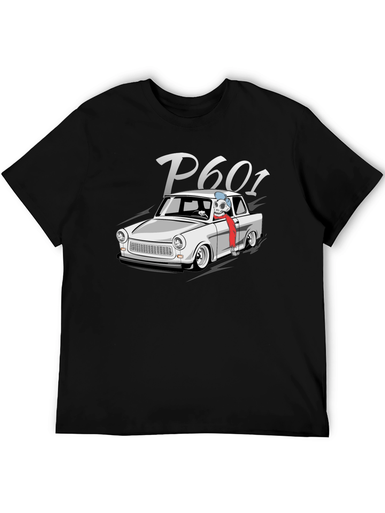 Trabant P601 Skeleton Driver Black T-Shirt