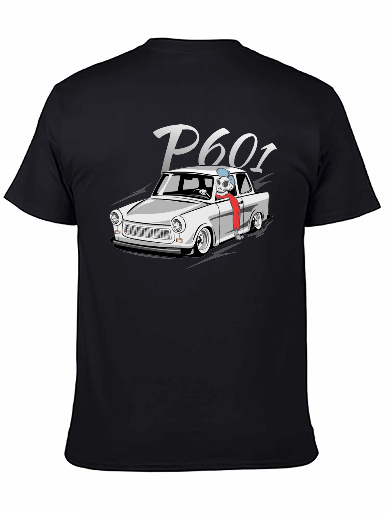 Trabant P601 Skeleton Driver Black T-Shirt