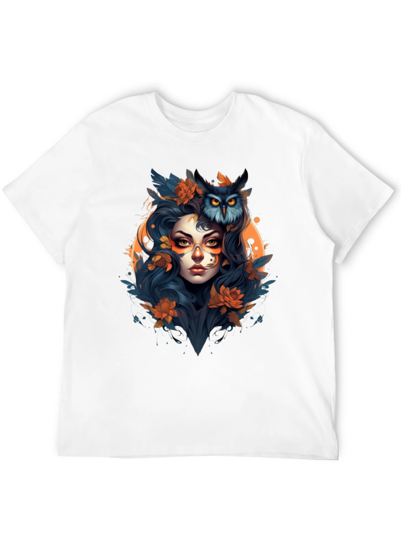 Owl Witch Graphic Tee - Unique Art T-Shirt