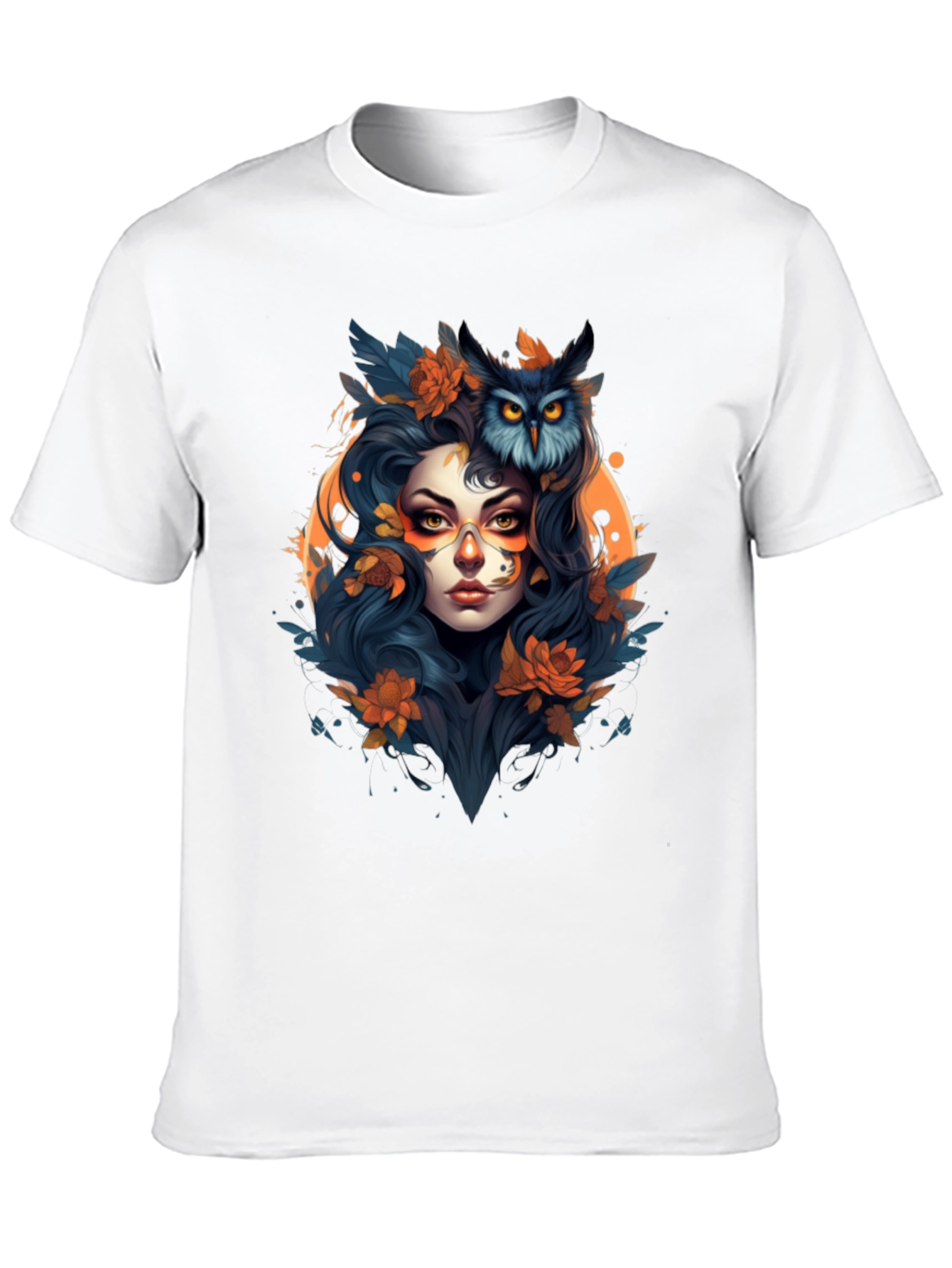 Owl Witch Graphic Tee - Unique Art T-Shirt