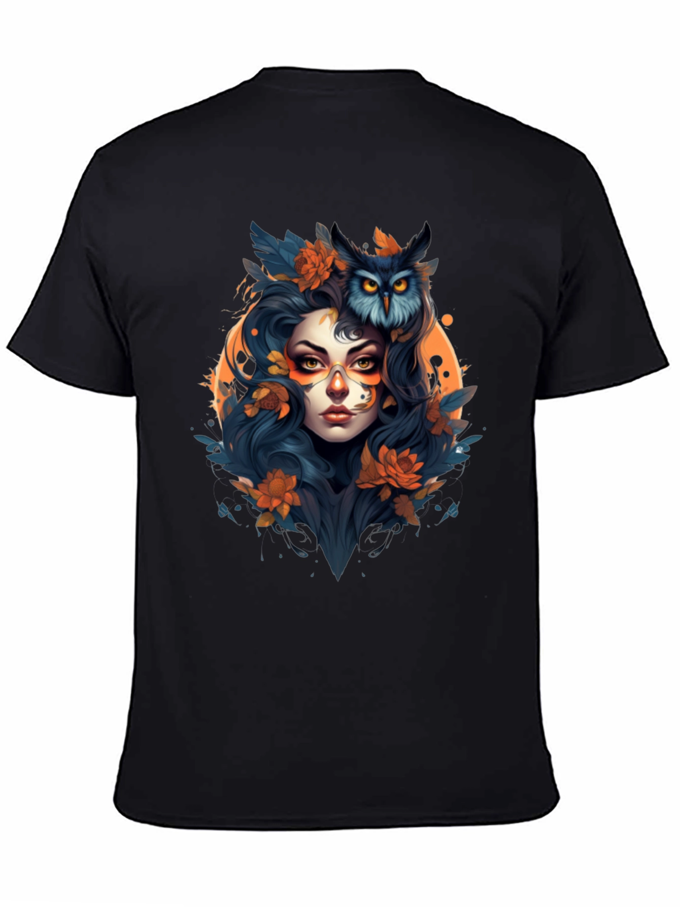 Owl Witch Graphic Tee - Unique Art T-Shirt