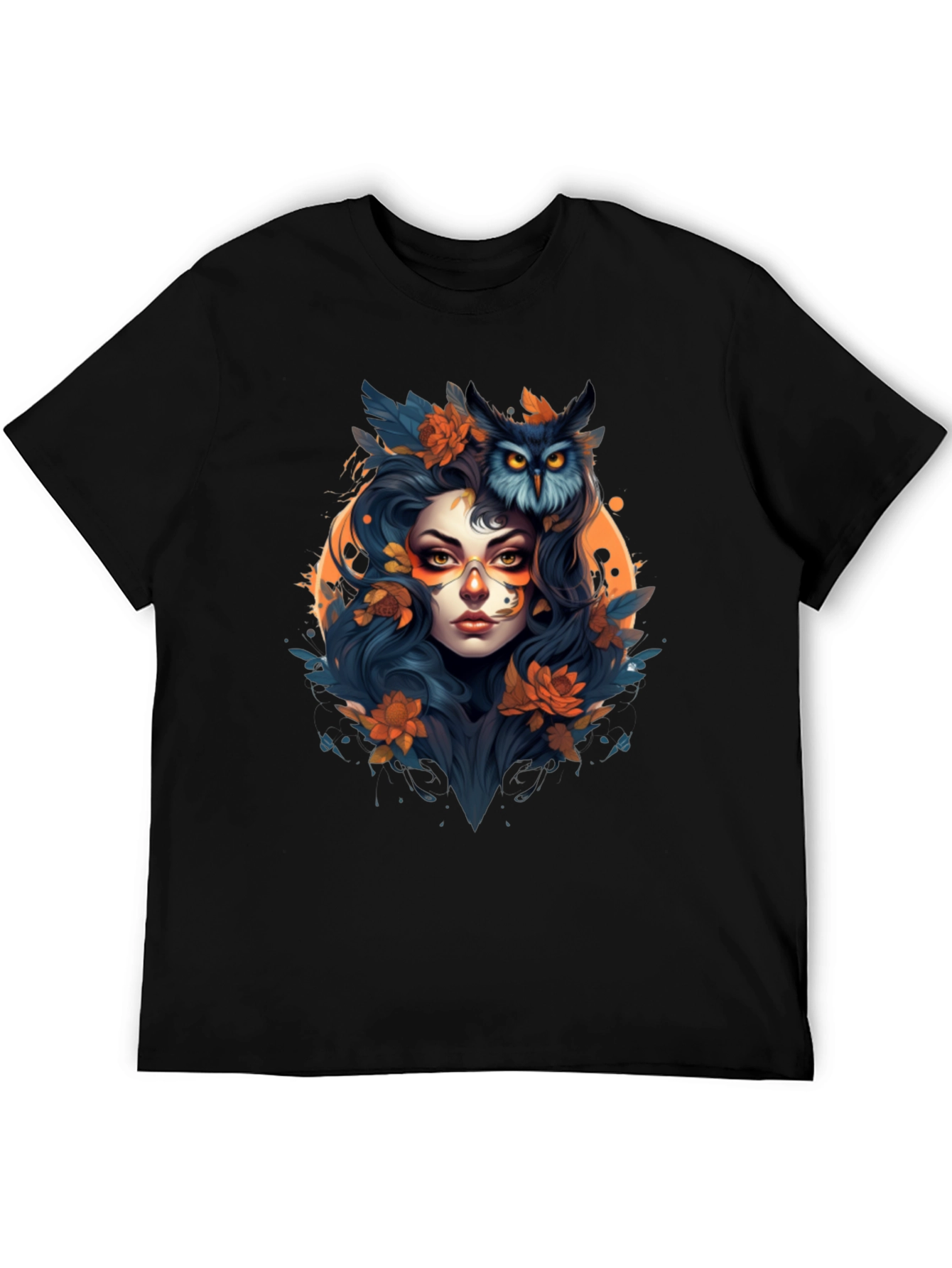 Owl Witch Graphic Tee - Unique Art T-Shirt
