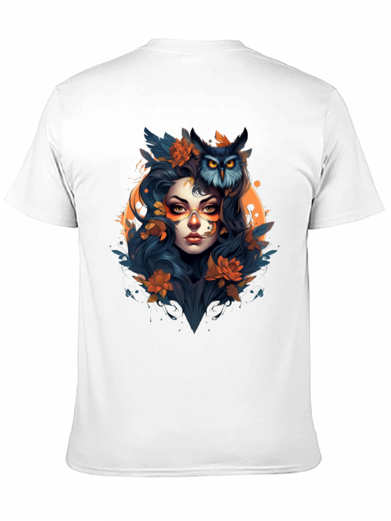 Owl Witch Graphic Tee - Unique Art T-Shirt
