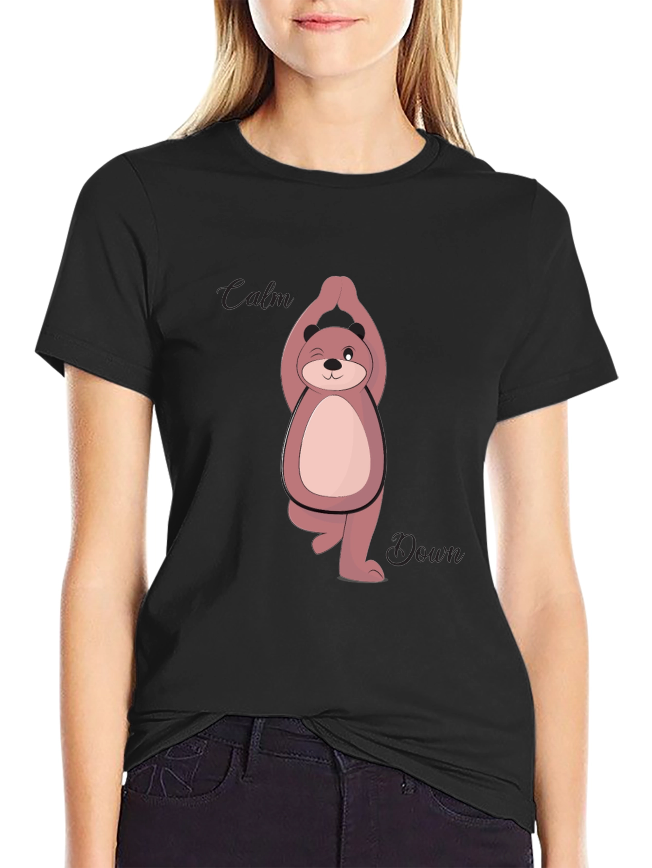 Yoga Bear Graphic T-Shirt - Relaxed Fit