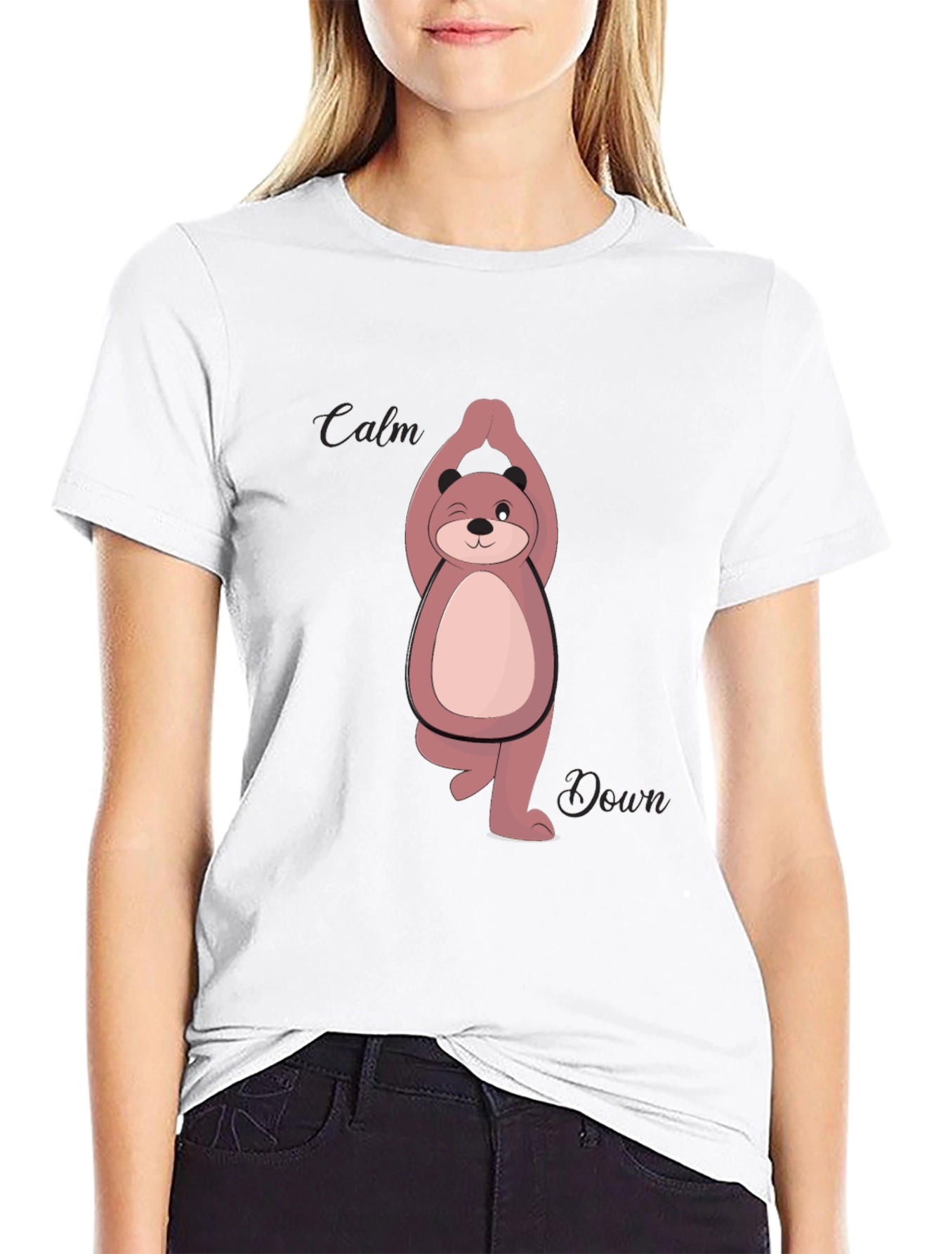 Yoga Bear Graphic T-Shirt - Relaxed Fit