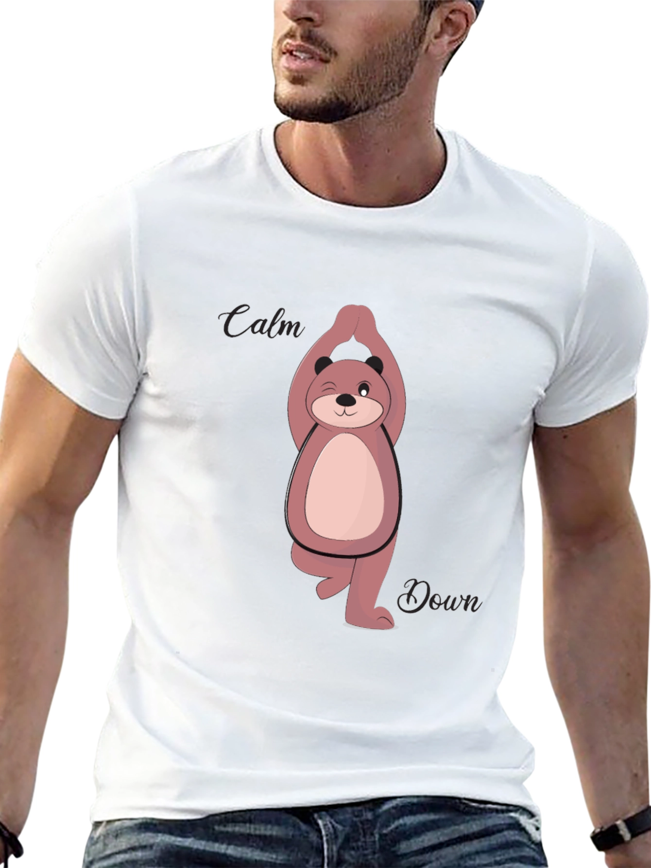 Yoga Bear Graphic T-Shirt - Relaxed Fit